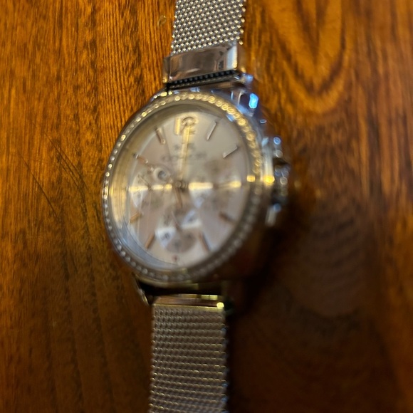 Coach Silver Mesh Pave Dial Womans Watch - Picture 2 of 11